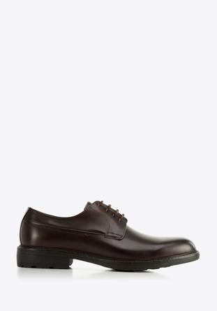 Men's leather Derby shoes, brown, 96-M-500-4-42, Photo 1