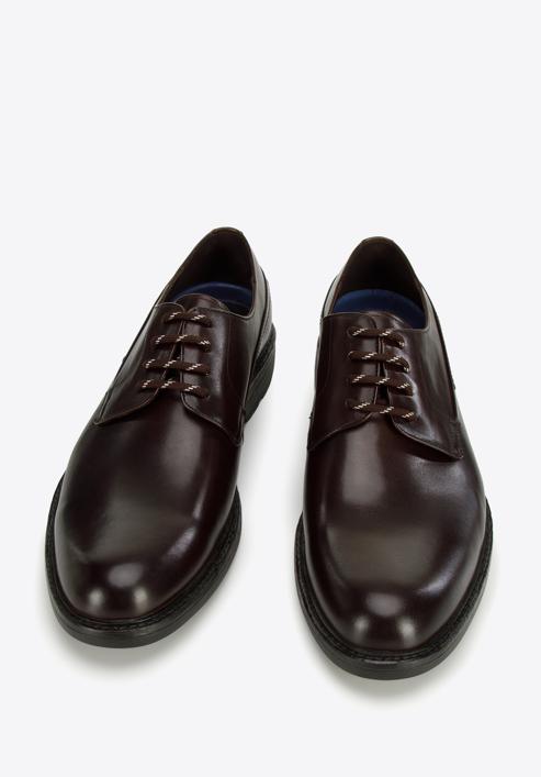 Men's leather Derby shoes, brown, 96-M-500-1-44, Photo 3