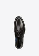 Męskie buty derby skórzane na grubej podeszwie, czarny, 96-M-500-4-43, Zdjęcie 4
