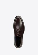 Męskie buty derby skórzane na grubej podeszwie, brązowy, 96-M-500-4-45, Zdjęcie 4