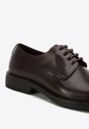 Męskie buty derby skórzane na grubej podeszwie, brązowy, 96-M-500-4-39, Zdjęcie 7