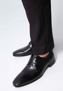 Męskie buty derby skórzane proste, czarny, 98-M-704-1-44, Zdjęcie 15