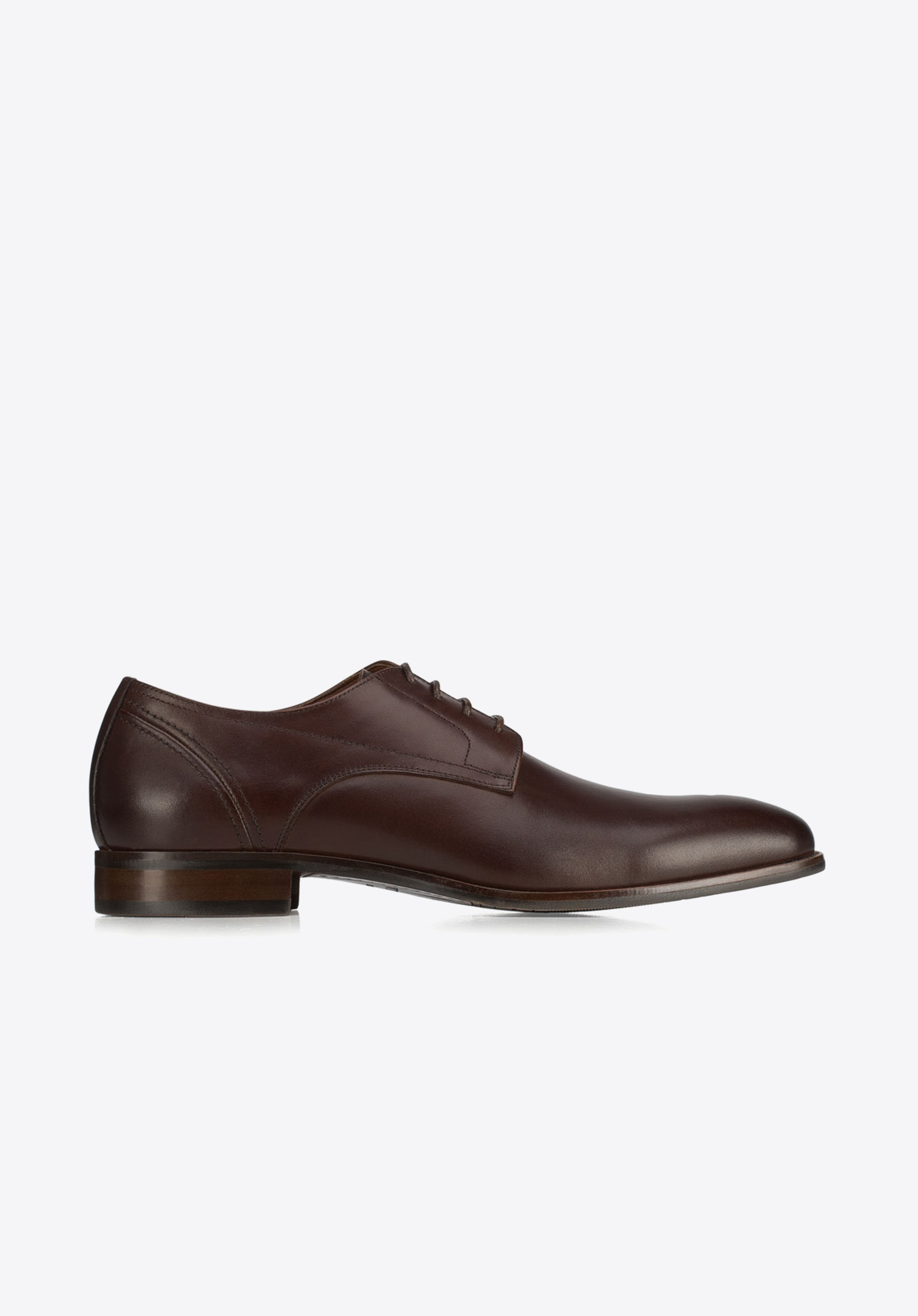 Męskie buty derby skórzane proste