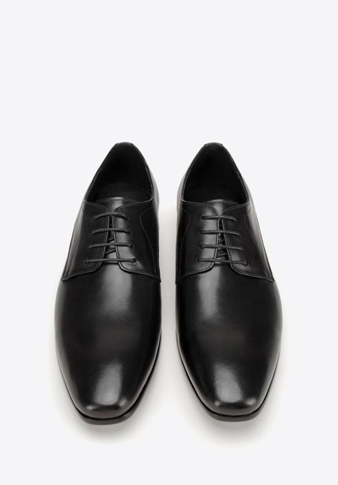 Męskie buty derby skórzane proste, czarny, 98-M-704-1-43, Zdjęcie 3