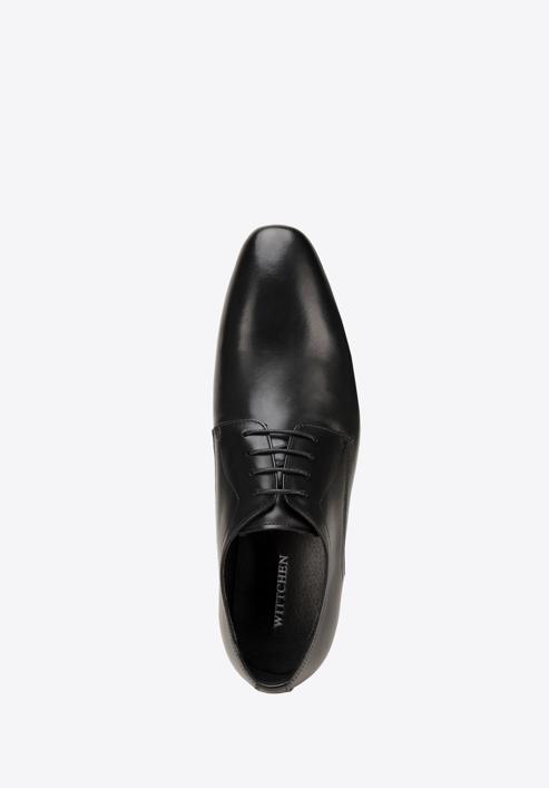 Męskie buty derby skórzane proste, czarny, 98-M-704-1-40, Zdjęcie 4