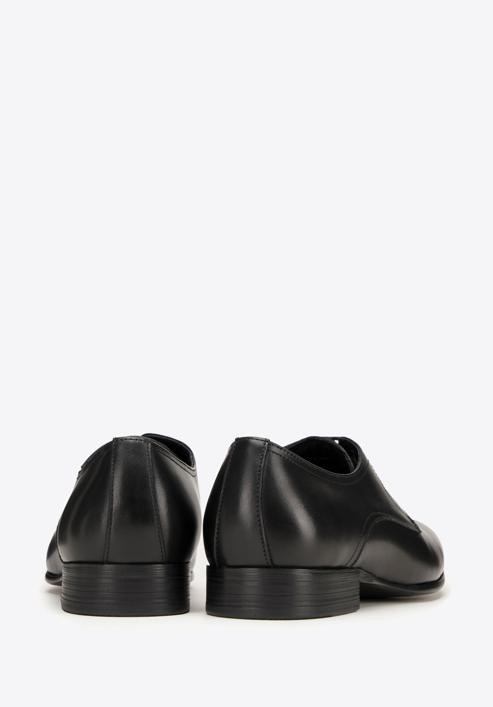 Męskie buty derby skórzane proste, czarny, 98-M-704-1-42, Zdjęcie 5