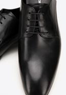 Męskie buty derby skórzane proste, czarny, 98-M-704-1-41, Zdjęcie 7