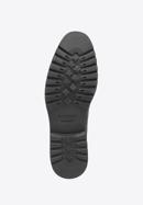 Męskie buty derby skórzane z kontrastową wstawką, czarny, 98-M-715-1-41, Zdjęcie 6