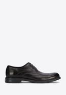 Męskie buty derby skórzane z płaskim szwem, czarny, 95-M-506-3-43, Zdjęcie 1