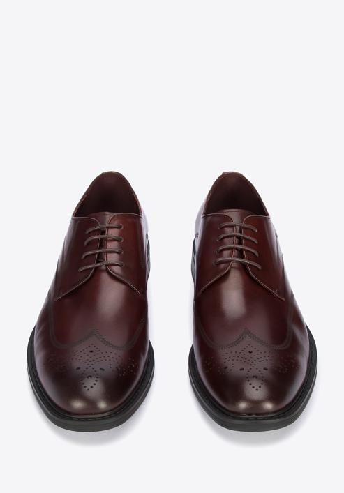 Men's leather Derby shoes, burgundy, 95-M-506-1-43, Photo 3