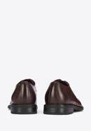 Męskie buty derby skórzane z płaskim szwem, bordowy, 95-M-506-3-42, Zdjęcie 4