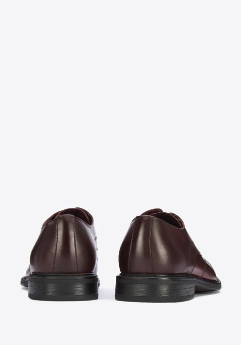 Men's leather Derby shoes, burgundy, 95-M-506-3-42, Photo 4