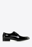 Męskie buty derby z lakierowanej skóry proste, czarny, 98-M-704-1L-41, Zdjęcie 1