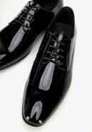 Męskie buty derby z lakierowanej skóry proste, czarny, 98-M-704-1L-41, Zdjęcie 8