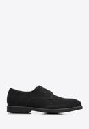 Men's textured suede Derby shoes, black, 94-M-905-1-40, Photo 1