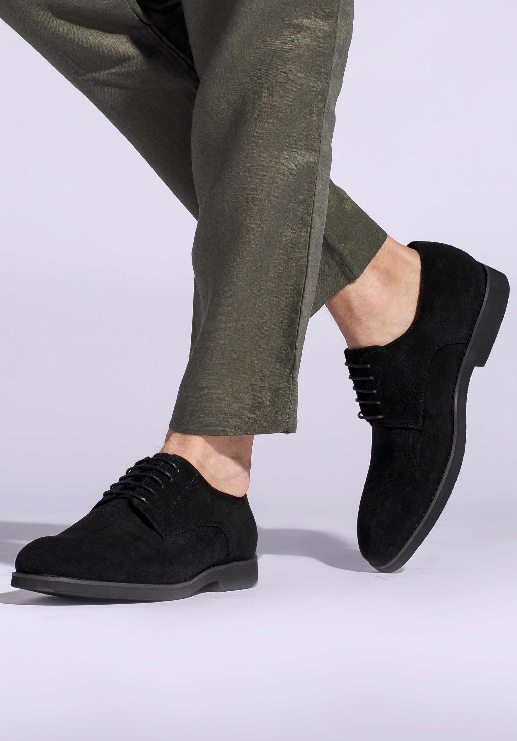 Black suede clearance derby