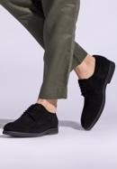Men's textured suede Derby shoes, black, 94-M-905-N-40, Photo 15