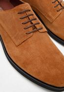 Men's textured suede Derby shoes, brown, 94-M-905-N-43, Photo 7