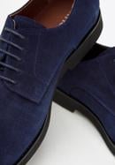 Men's textured suede Derby shoes, navy blue, 94-M-905-N-43, Photo 7