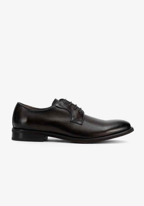 Męskie buty do garnituru skórzane gładkie, czarny, 93-M-524-5-45, Zdjęcie 1