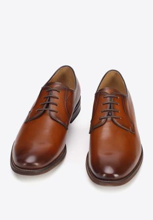 Classic leather dress shoes, brown, 93-M-524-5-41, Photo 1