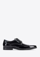 Men's Derby perforated leather shoes, black, 96-M-519-1-45, Photo 1