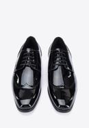 Men's Derby perforated leather shoes, black, 96-M-519-1-39, Photo 2