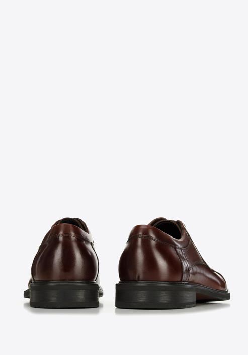 Men's leather Derby shoes, dark brown, 96-M-505-3-42, Photo 4