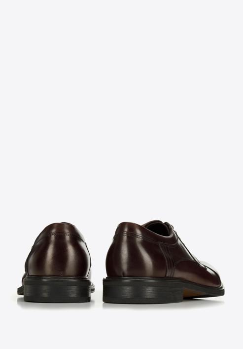 Men's leather Derby shoes, burgundy, 96-M-505-3-43, Photo 4