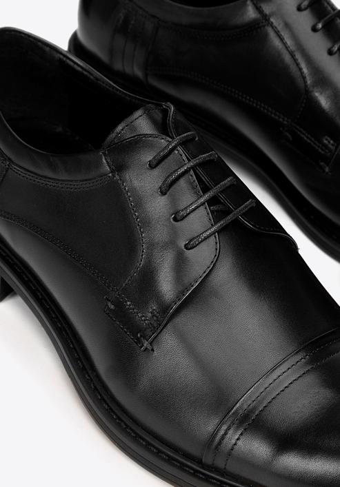 Leather Derby shoes, black, 93-M-526-4-43, Photo 7