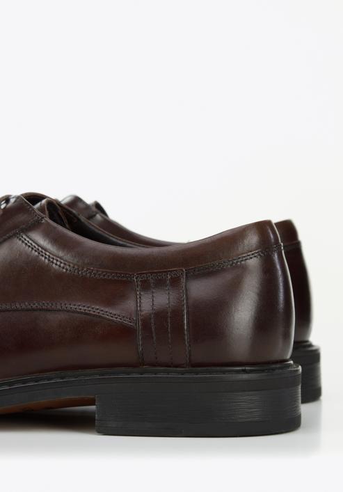 Men's leather Derby shoes, dark brown, 96-M-505-3-45, Photo 7