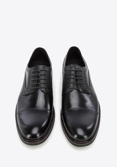 Men's leather Derby shoes, black, 96-M-701-4-43, Photo 2