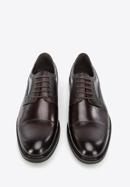 Men's leather Derby shoes, dark brown, 96-M-701-4-44, Photo 2