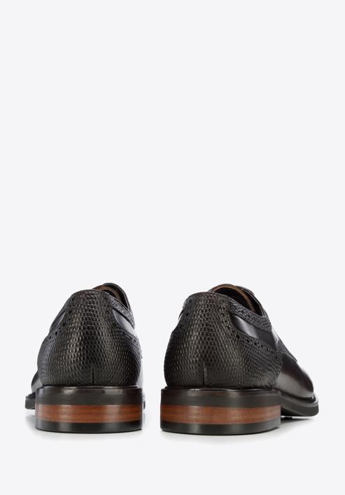 Men's leather Derby shoes, dark brown, 96-M-701-5-42, Photo 5