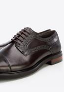 Men's leather Derby shoes, dark brown, 96-M-701-1-40, Photo 7