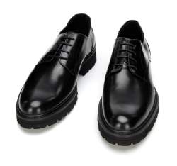 Męskie buty derby na grubej podeszwie, czarny, 93-M-513-1-41, Zdjęcie 1