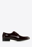 Men's patent leather Derby shoes, burgundy, 96-M-502-N-40, Photo 1