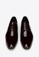 Men's patent leather Derby shoes, burgundy, 96-M-502-N-40, Photo 2