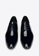Men's patent leather Derby shoes, navy blue, 96-M-502-N-44, Photo 2
