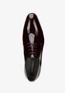 Men's patent leather Derby shoes, burgundy, 96-M-502-N-43, Photo 5