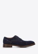 Men's Derby suede shoes, navy blue, 96-M-702-N-42, Photo 1