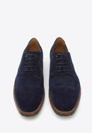 Men's Derby suede shoes, navy blue, 96-M-702-N-41, Photo 2