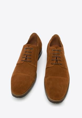 Men's Derby suede shoes, brown, 96-M-702-5-43, Photo 1