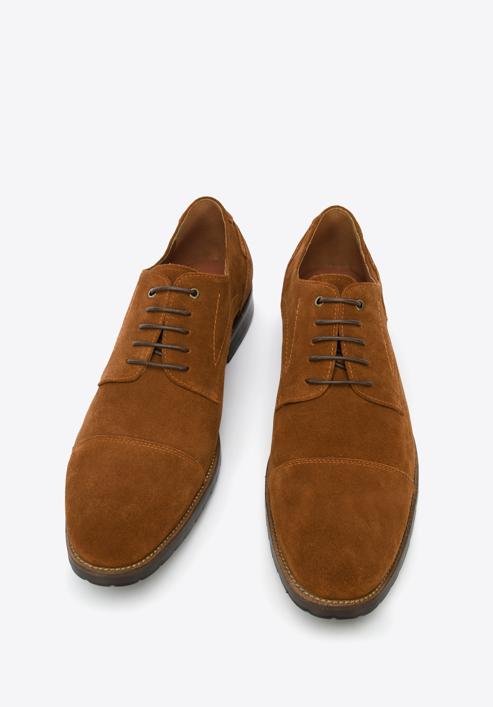 Men's Derby suede shoes, brown, 96-M-702-N-40, Photo 3