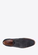 Men's Derby suede shoes, dark grey, 96-M-702-N-43, Photo 5