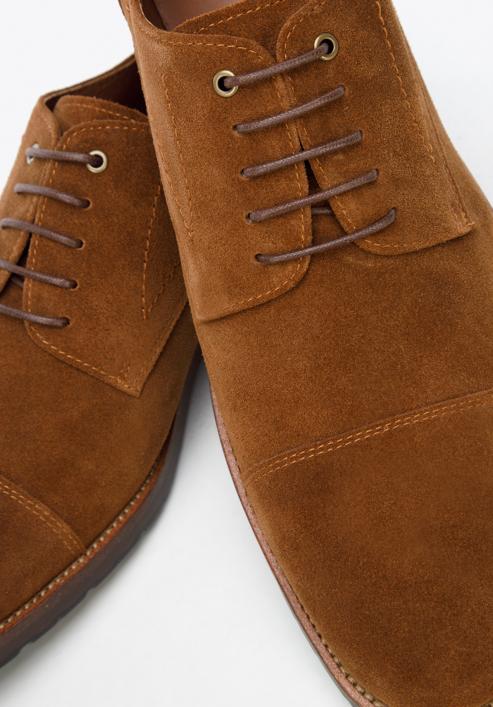 Men's Derby suede shoes, brown, 96-M-702-N-40, Photo 7