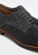 Men's Derby suede shoes, dark grey, 96-M-702-N-45, Photo 8