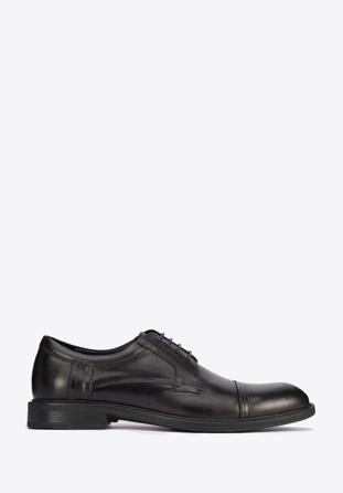 Men's classic leather Derby shoes, black, 95-M-503-1-40, Photo 1
