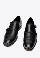 Men's classic double monk shoes, black, 95-M-500-1-41, Photo 2