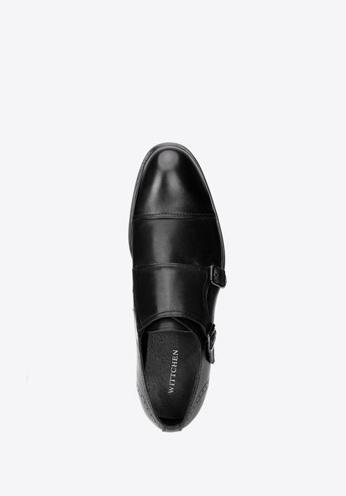 Men's classic double monk shoes, black, 95-M-500-1-41, Photo 5